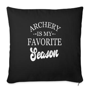 Le tir à l’arc est ma saison préférée - Housse de coussin décorative 45 x 45 cm - noir - Devant
