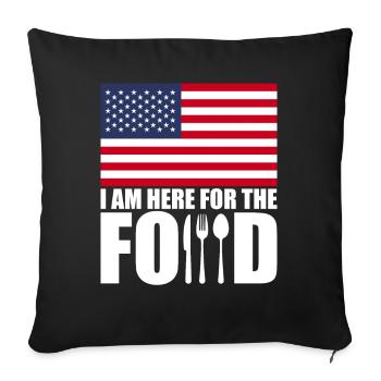USA holiday travel souvenir - Sofa pillowcase 17,3'' x 17,3'' (45 x 45 cm) - black - Front