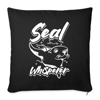 Seal whisperer - Sofakissenbezug 45 x 45 cm - Schwarz - Vorne