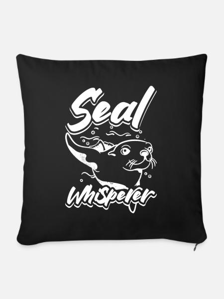 Seal whisperer - Sofakissenbezug 45 x 45 cm - Schwarz