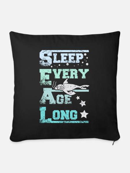 Sleep every age long seals - Sofakissenbezug 45 x 45 cm - Schwarz
