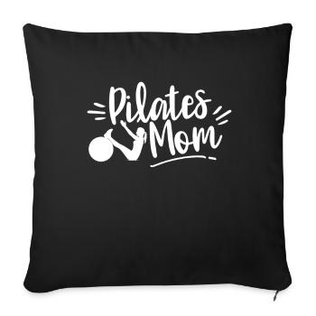 Pilates Mom MomMy Lover - Sofa pillowcase 17,3'' x 17,3'' (45 x 45 cm) - black - Front