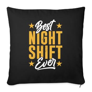 Le meilleur quart de nuit de tous les temps - Housse de coussin décorative 45 x 45 cm - noir - Devant