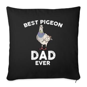 Best pigeon father of all time - Sofa pillowcase 17,3'' x 17,3'' (45 x 45 cm) - black - Front