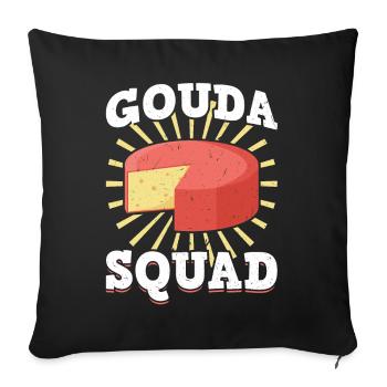 Gouda-kader - Sofakissenbezug 45 x 45 cm - Schwarz - Vorne