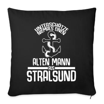 Stralsund Stralsunder - Sofakissenbezug 45 x 45 cm - Schwarz - Vorne