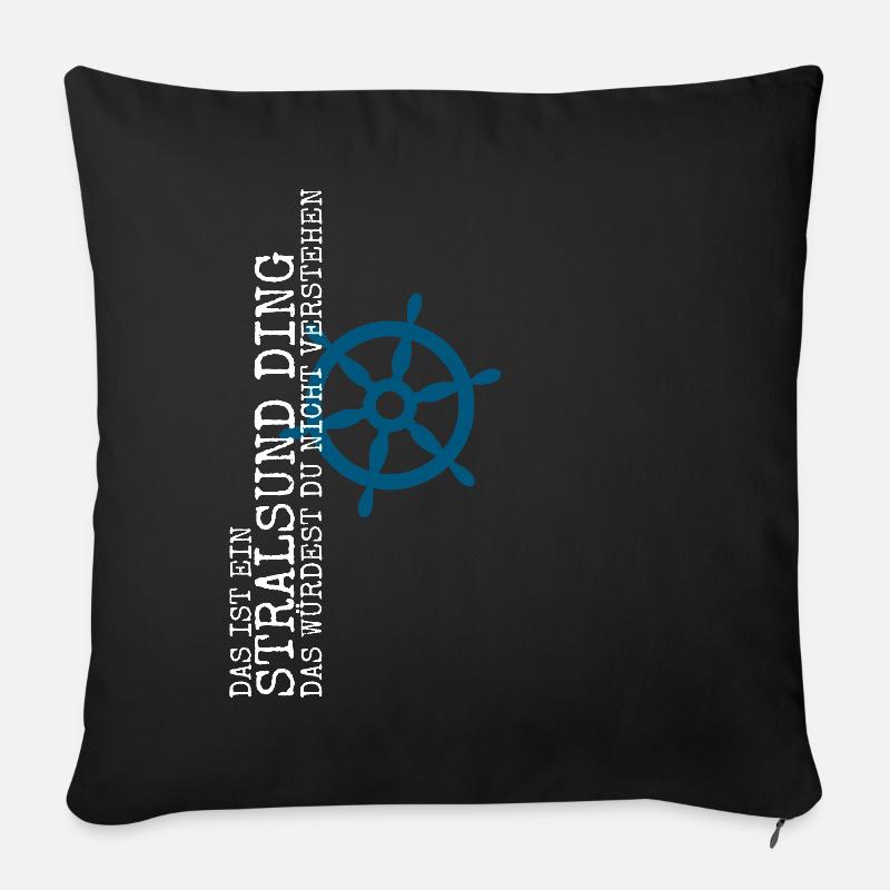 Stralsund lustiger Spruch Stralsunder - Sofakissenbezug 45 x 45 cm - Schwarz