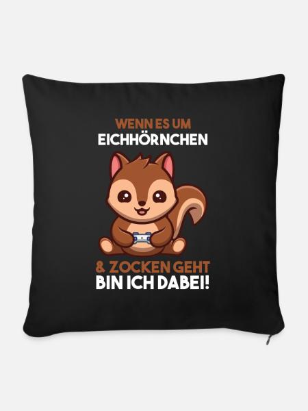 Erdmännchen - Sofakissenbezug 45 x 45 cm - Schwarz
