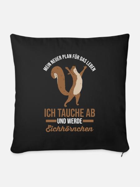 Erdmännchen - Sofakissenbezug 45 x 45 cm - Schwarz