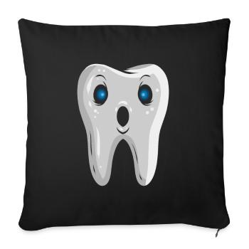 Se demander Dentistes Tooth Ghost Halloween - Housse de coussin décorative 45 x 45 cm - noir - Devant