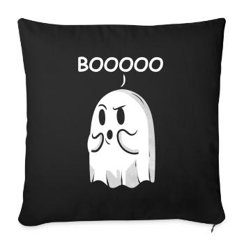 Boo Booooo dit le fantôme à Halloween - Housse de coussin décorative 45 x 45 cm - noir - Devant