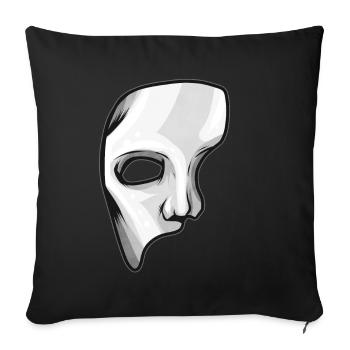 Opera Phantom Mask Halloween - Sofa pillowcase 17,3'' x 17,3'' (45 x 45 cm) - black - Front