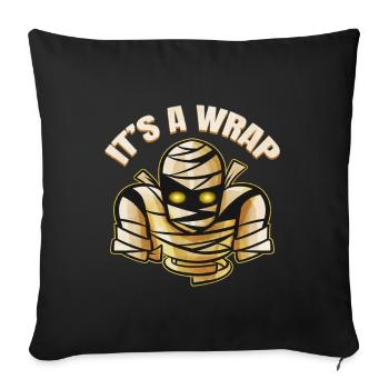 Maman effrayante C’est un Wrap Halloween - Housse de coussin décorative 45 x 45 cm - noir - Devant