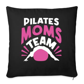 Pilates Mothers Team Pilates Mother Mom MomMy - Sofa pillowcase 17,3'' x 17,3'' (45 x 45 cm) - black - Front