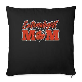 Entomologist Mama Insects Entomologist Entomology - Sofa pillowcase 17,3'' x 17,3'' (45 x 45 cm) - black - Front