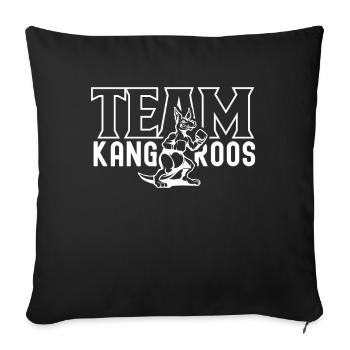 Team Kangaroo Kangaroo Lover Animal Australia - Sofa pillowcase 17,3'' x 17,3'' (45 x 45 cm) - black - Front