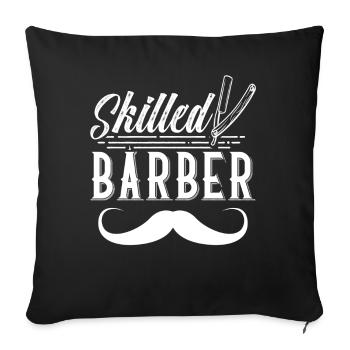 Trained Barber Barber Barber Barbershop - Sofa pillowcase 17,3'' x 17,3'' (45 x 45 cm) - black - Front