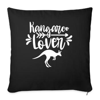 Kangaroo Lover Kangaroo Animal Australie - Housse de coussin décorative 45 x 45 cm - noir - Devant