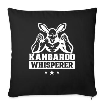 Kangaroo Whisperer Kangaroo Kangaroo Animal - Sofa pillowcase 17,3'' x 17,3'' (45 x 45 cm) - black - Front