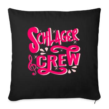 Schlager Crew Costume Schlager Party Outfit - Sofa pillowcase 17,3'' x 17,3'' (45 x 45 cm) - black - Front
