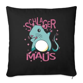Schlagerparty Costume Schlager Schlager evening - Sofa pillowcase 17,3'' x 17,3'' (45 x 45 cm) - black - Front