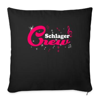 Schlager Crew Costume Schlager Party Outfit - Sofa pillowcase 17,3'' x 17,3'' (45 x 45 cm) - black - Front