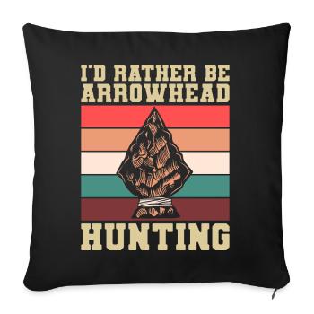 Je préfère être un arc de lance de chasse à la pointe de flèche - Housse de coussin décorative 45 x 45 cm - noir - Devant