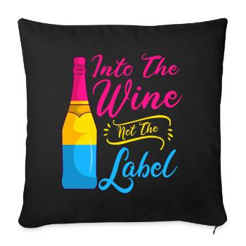 In Den Wein Nicht Das Label Lgbt Pansexual Pride - Sofakissenbezug 45 x 45 cm - Schwarz - Vorne