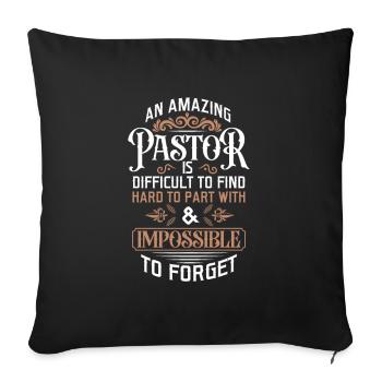 Retraite Pasteur Pension Pension Pension Cadeau - Housse de coussin décorative 45 x 45 cm - noir - Devant