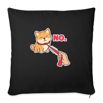 Shiba Inu - Sofa pillowcase 17,3'' x 17,3'' (45 x 45 cm) - black - Front