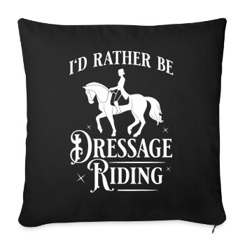 Dressage Riding Horse Training Dressage - Sofa pillowcase 17,3'' x 17,3'' (45 x 45 cm) - black - Front