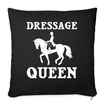 Dressage Riding Horse Training Dressage - Sofa pillowcase 17,3'' x 17,3'' (45 x 45 cm) - black - Front