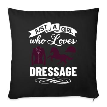 Dressage Riding Horse Training Dressage - Sofa pillowcase 17,3'' x 17,3'' (45 x 45 cm) - black - Front