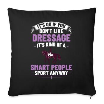 Dressage Riding Horse Training Dressage - Sofa pillowcase 17,3'' x 17,3'' (45 x 45 cm) - black - Front