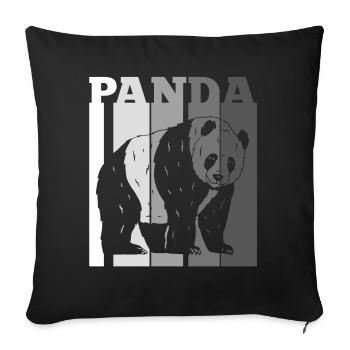 Panda - Sofakissenbezug 45 x 45 cm - Schwarz - Vorne