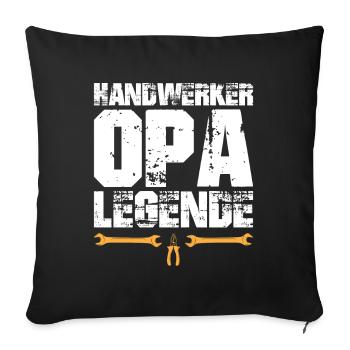 Handwerker Opa Legende - Sofakissenbezug 45 x 45 cm - Schwarz - Vorne