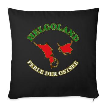 Helgoland Mer Baltique Sylt Deät Lun Phare - Housse de coussin décorative 45 x 45 cm - noir - Devant
