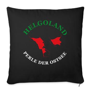 Helgoland Mer Baltique Sylt Deät Lun Phare - Housse de coussin décorative 45 x 45 cm - noir - Devant