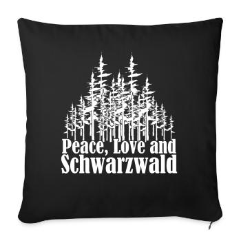 Black Forest Hiking Hikers - Sofa pillowcase 17,3'' x 17,3'' (45 x 45 cm) - black - Front