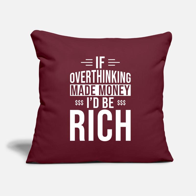 Overthinker Overthinking Sofa pillowcase 17,3'' x 17,3'' (45 x 45 cm)