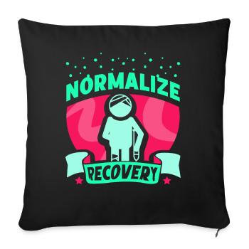 Restaurer Normaliser la récupération Récupérer - Housse de coussin décorative 45 x 45 cm - noir - Devant