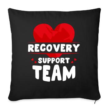 Équipe pour soutenir la récupération - Housse de coussin décorative 45 x 45 cm - noir - Devant