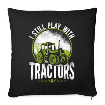 Farming Farmer Tractor Vintage I - Sofakissenbezug 45 x 45 cm - Schwarz - Vorne