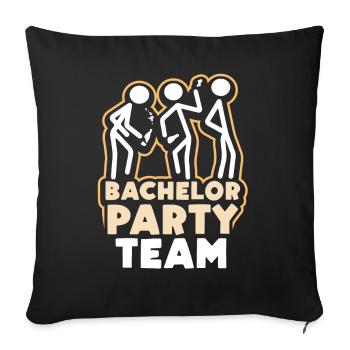 Enterrement de vie de garçon Équipe Bachelor Bride - Housse de coussin décorative 45 x 45 cm - noir - Devant