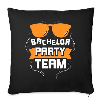 Bachelor Party Team Bride Bachelor - Sofa pillowcase 17,3'' x 17,3'' (45 x 45 cm) - black - Front