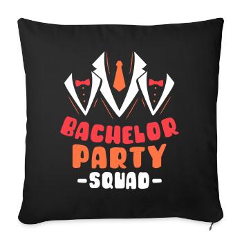 Bachelor Party Squad Bachelor Mariée - Housse de coussin décorative 45 x 45 cm - noir - Devant