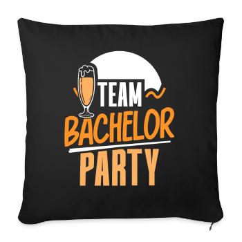 Team Bachelor Party Bride Bachelor - Sofa pillowcase 17,3'' x 17,3'' (45 x 45 cm) - black - Front
