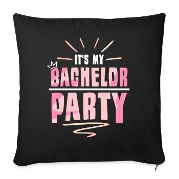 C’est mon enterrement de vie de garçon Bachelor Bride - Housse de coussin décorative 45 x 45 cm - noir - Devant