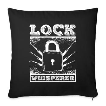 Lock whisperer locksmith - Sofa pillowcase 17,3'' x 17,3'' (45 x 45 cm) - black - Front
