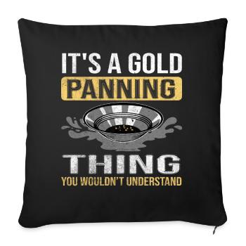 Meilleur prospecteur d’or au monde - Housse de coussin décorative 45 x 45 cm - noir - Devant